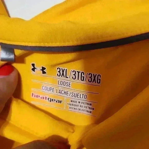 Under armour mens golf shirt yellow size xxl - Picture 6 of 8